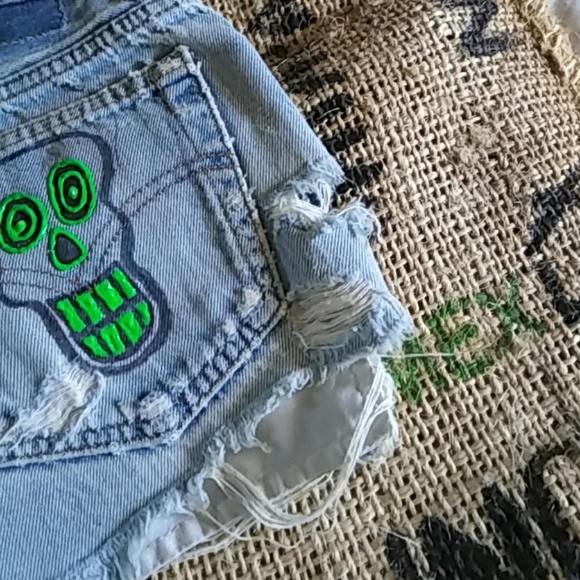 'LUCY'LEVI'S Denim mini skirt - Picture 4 of 6